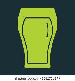 Bierglas trendy nützlichen Vektor Illustration Design ziemlich bunt grünen Hintergrund.eps