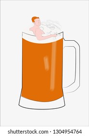 beer glass vector