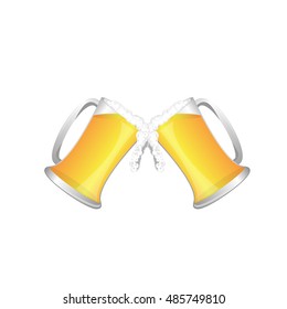 beer glass and beer , Vector