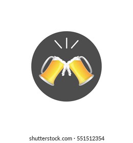 beer glass and beer , Vector