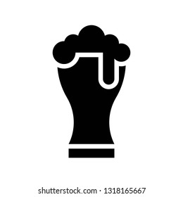 Vector de cristales de cerveza, icono de estilo sólido Festín de San Patricio