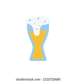Beer Glass Vector Flat Icon Design illustration. St Patrick's Day Symbol on White background EPS 10 File