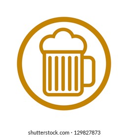 Beer glass vector icon.