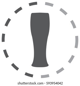 Beer glass vector icon