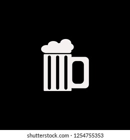 Beer glass vector icon. flat Beer glass design. Beer glass illustration for graphic 