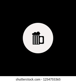 Beer glass vector icon. flat Beer glass design. Beer glass illustration for graphic 