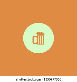 Beer glass vector icon. flat design