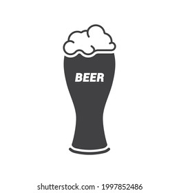 Beer glass vector icon. Beer glass flat sign design. EPS 10 fresh isolated beer pictogram symbol