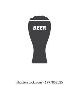 Beer glass vector icon. Beer glass flat sign design. EPS 10 fresh isolated beer pictogram symbol