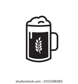 Beer glass vector icon. Beer glass flat sign design. Fresh isolated beer symbol pictogram. UX UI icon