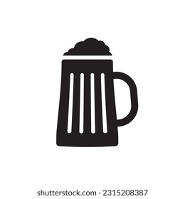 Beer glass vector icon. Beer glass flat sign design. Fresh isolated beer symbol pictogram. UX UI icon