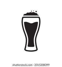 Beer glass vector icon. Beer glass flat sign design. Fresh isolated beer symbol pictogram. UX UI icon