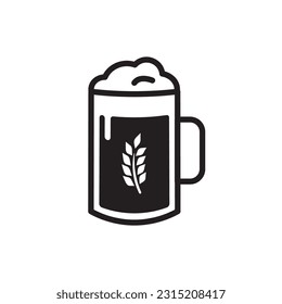 Beer glass vector icon. Beer glass flat sign design. Fresh isolated beer symbol pictogram. UX UI icon
