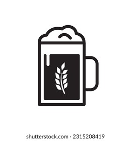 Beer glass vector icon. Beer glass flat sign design. Fresh isolated beer symbol pictogram. UX UI icon