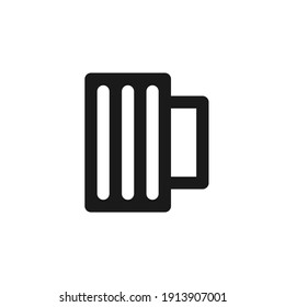 Beer glass vector icon. Mug symbol. Bar and pub sign. Brewery and restaurant logo.