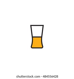 Beer glass vector icon, pictogram