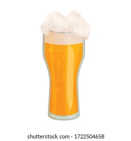 Beer glass vector icon.Cartoon vector icon isolated on white background beer glass.