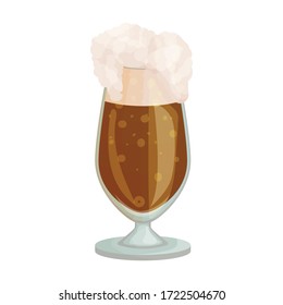 Beer glass vector icon.Cartoon vector icon isolated on white background beer glass.