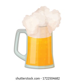 Beer glass vector icon.Cartoon vector icon isolated on white background beer glass.