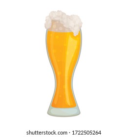 Beer glass vector icon.Cartoon vector icon isolated on white background beer glass.