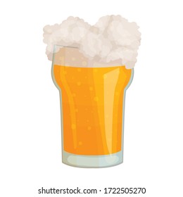 Beer glass vector icon.Cartoon vector icon isolated on white background beer glass.