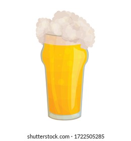 Beer glass vector icon.Cartoon vector icon isolated on white background beer glass.