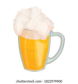 Beer glass vector icon.Cartoon vector icon isolated on white background beer glass.