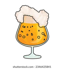Beer glass vector icon.Color vector icon isolated on white background beer glass.