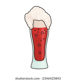 Beer glass vector icon.Color vector icon isolated on white background beer glass.