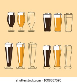 Beer glass vector illustration