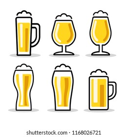 Beer glass. vector illustration