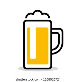 Beer glass. vector illustration