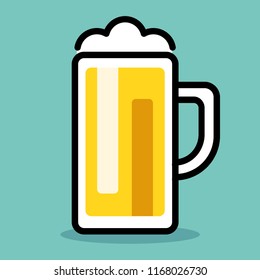 Beer glass. vector illustration