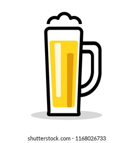 Beer glass. vector illustration