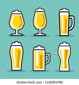 Beer glass. vector illustration