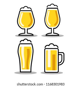 Beer glass. vector illustration