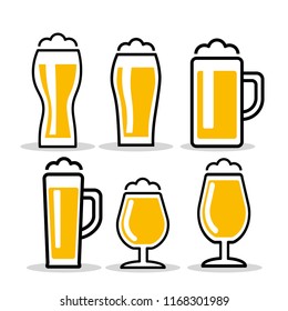 Beer glass. vector illustration