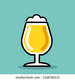 Beer glass. vector illustration