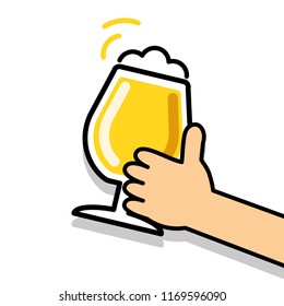 Beer glass. vector illustration
