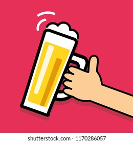 Beer glass. vector illustration