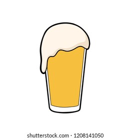 beer. glass of beer. vector illustration