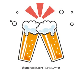 beer glass vector illustration 