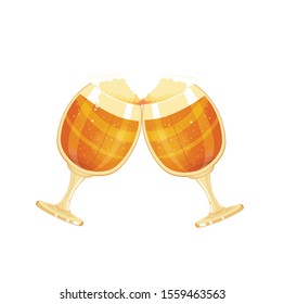 
beer in a glass vector illustration
