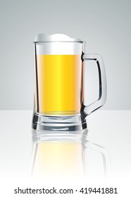 Beer glass vector illustration.