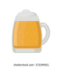 Beer glass vector illustration.