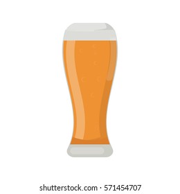 Beer glass vector illustration.