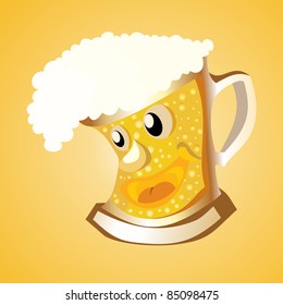 Beer glass, vector illustration