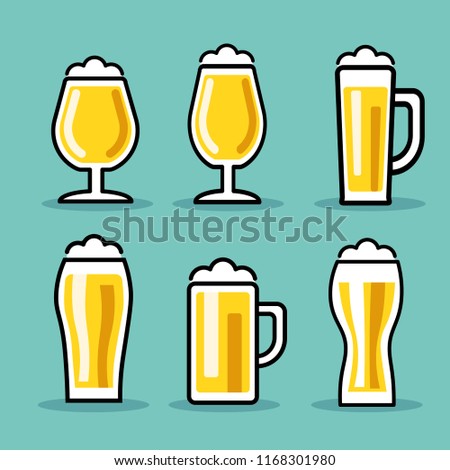 Beer glass. vector illustration