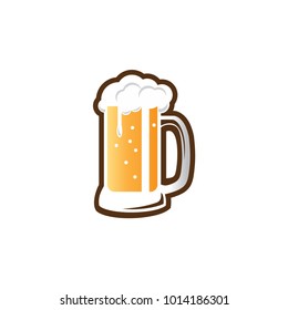 beer in the glass vector illustrations 