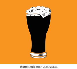 Beer glass vector and illustrator design.